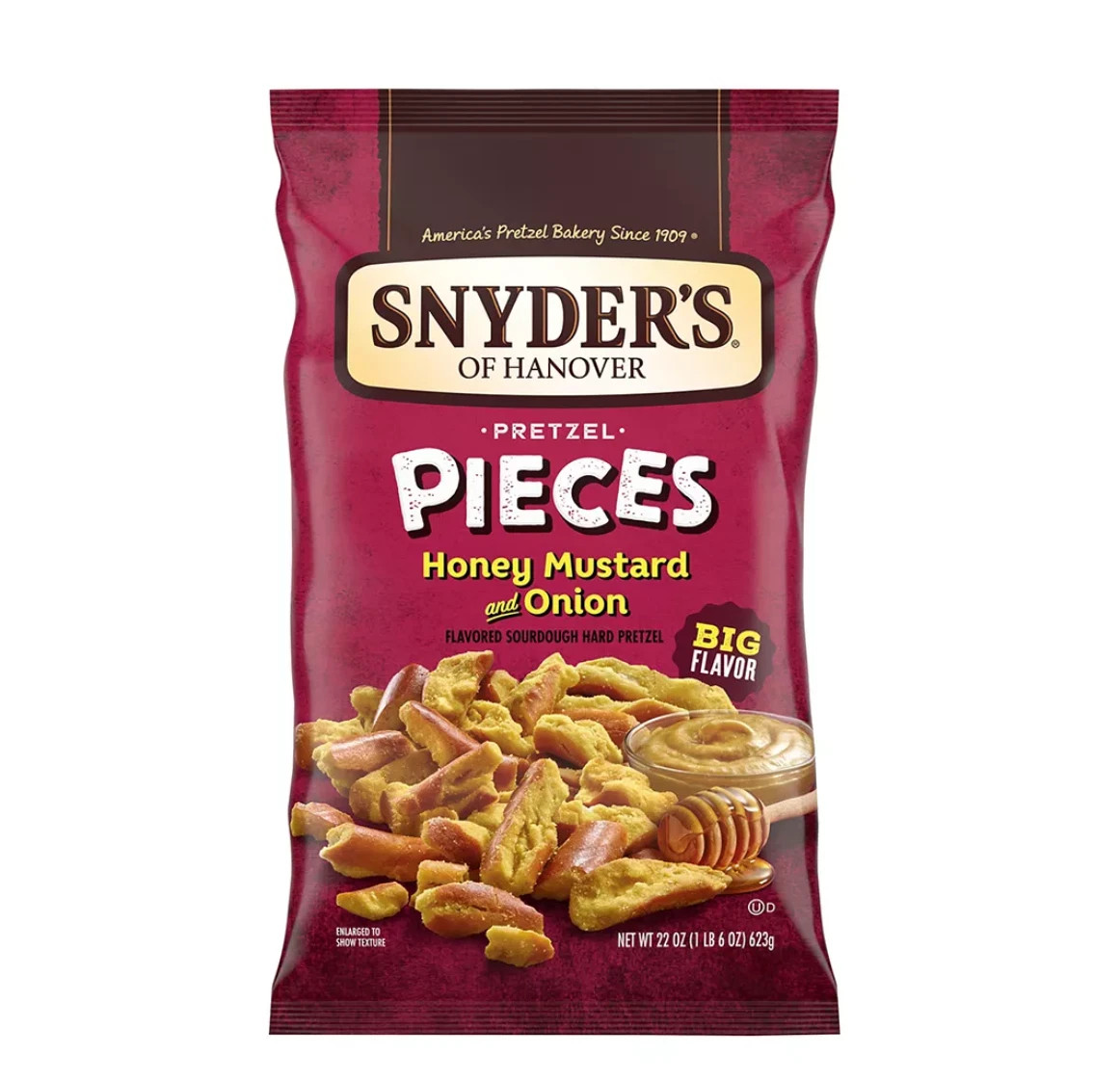 Snyders of Hanover Honey Mustard & Onion Pretzel Pieces, 22 oz (NO SHIP CA)
