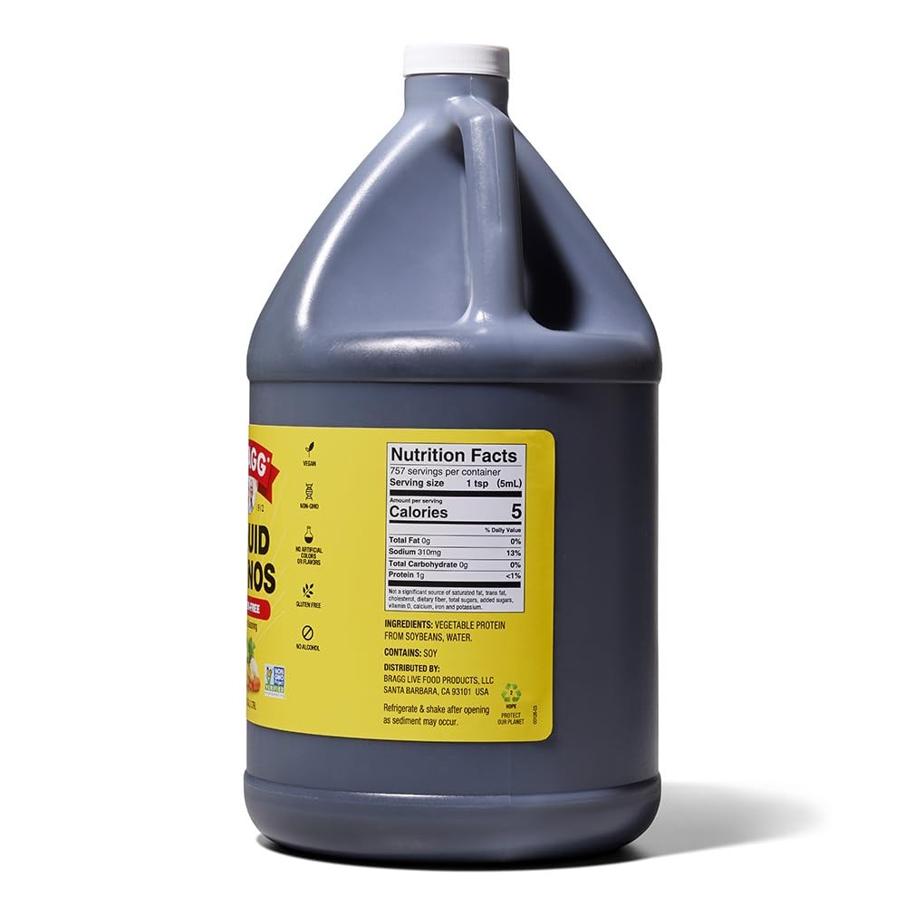 Bragg Liquid Aminos AllPurpose Seasoning 128 fl oz GlutenFree Soy Sauce Alt…