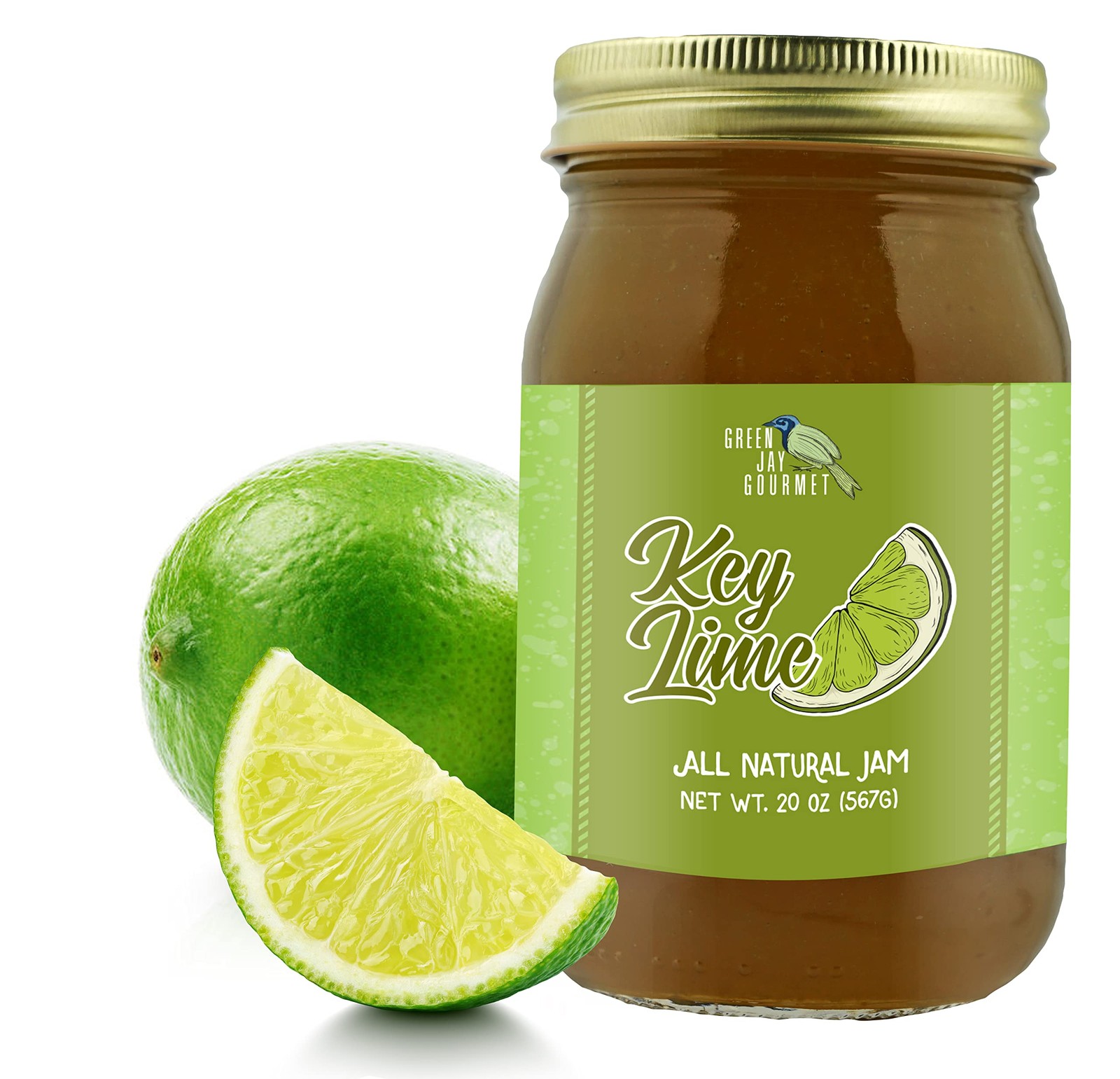 Key Lime Jam – AllNatural Vegan Dessert Topping & Pie Filling – 19 Ounces