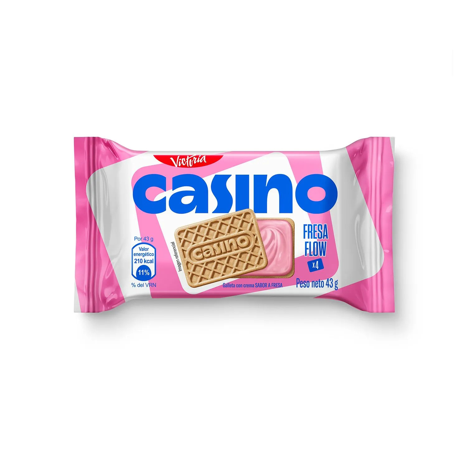 Casino Fresa Strawberry Cream Cookies 6 Pack Peruvian 9.1 oz 258g