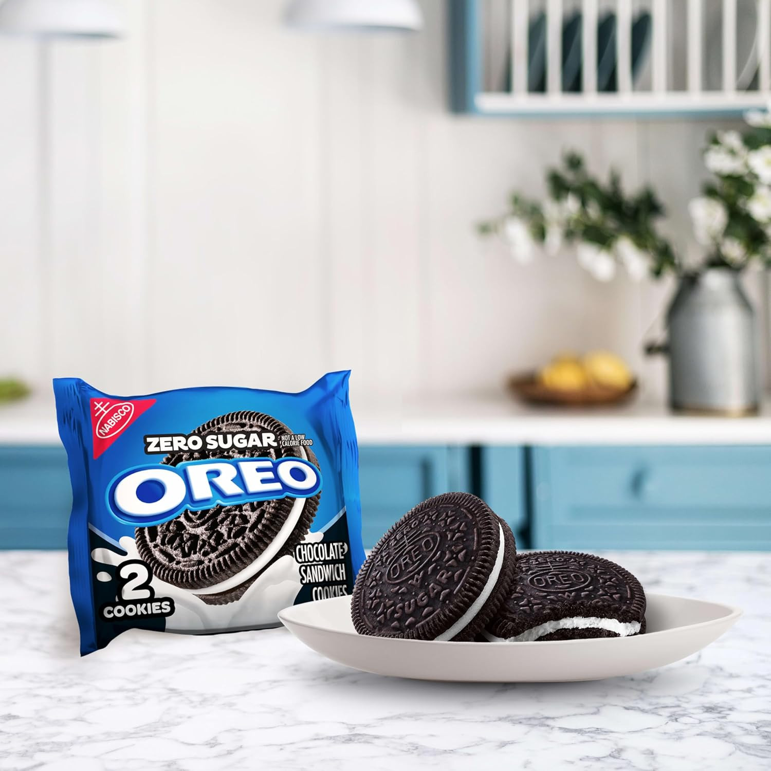 Zero Sugar Chocolate Sandwich Cookies, 10 Snack Packs (2 Cookies per Pack)