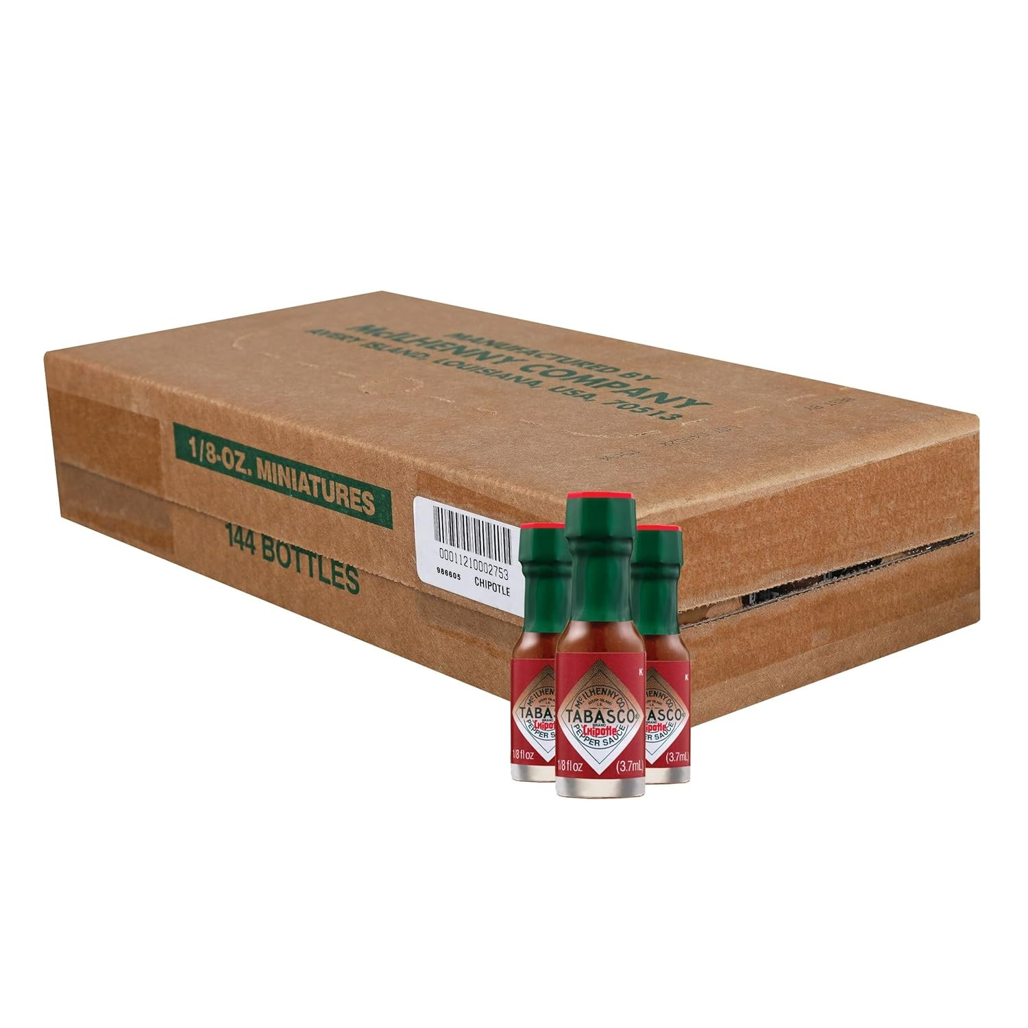 Brand Original Red Pepper Sauce, Medium Hot Sauce, Mini Glass Bottles, Classic F