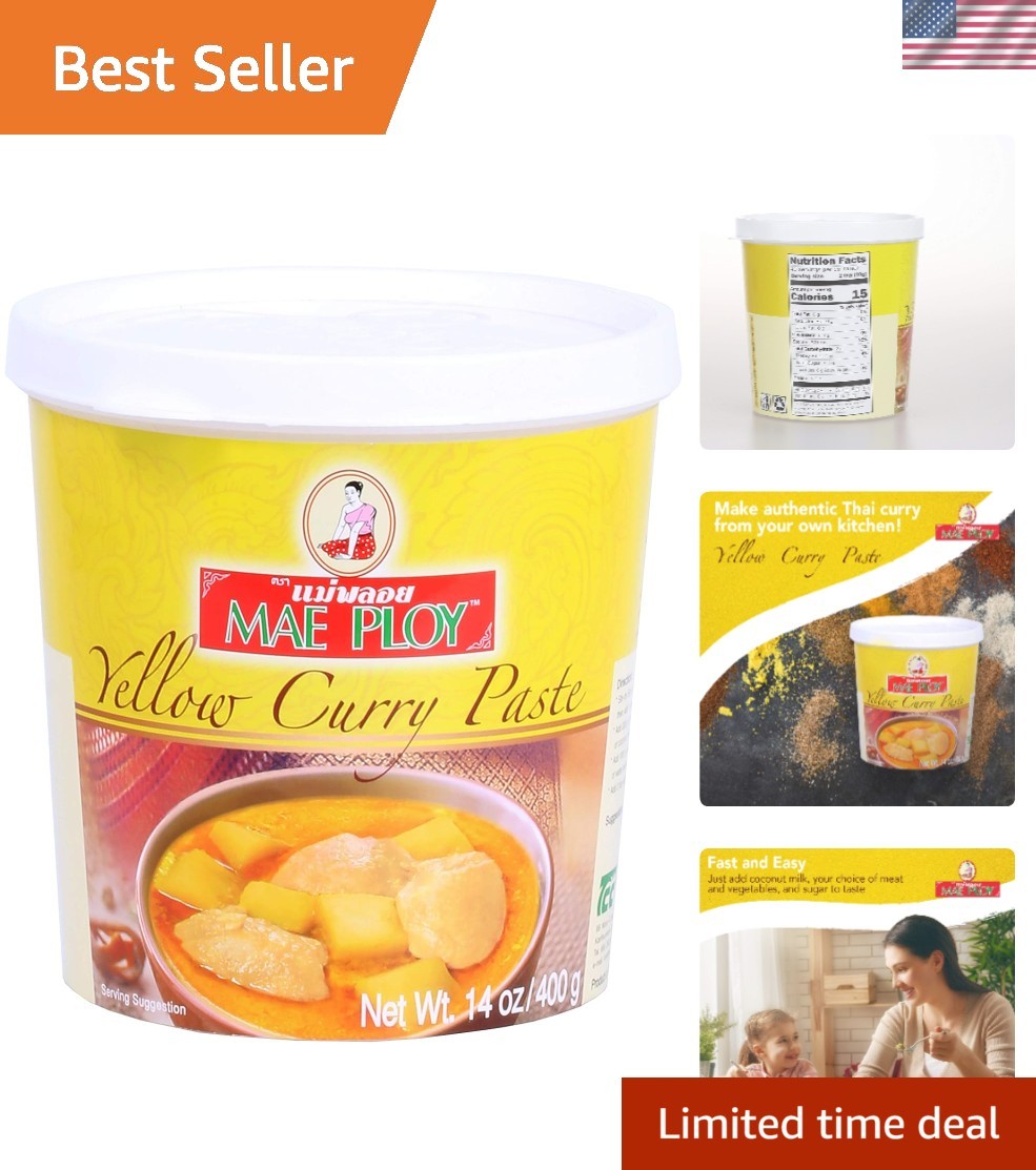 Aromatic Thai Yellow Curry Paste, 14oz – -Friendly, No Artificial Colors