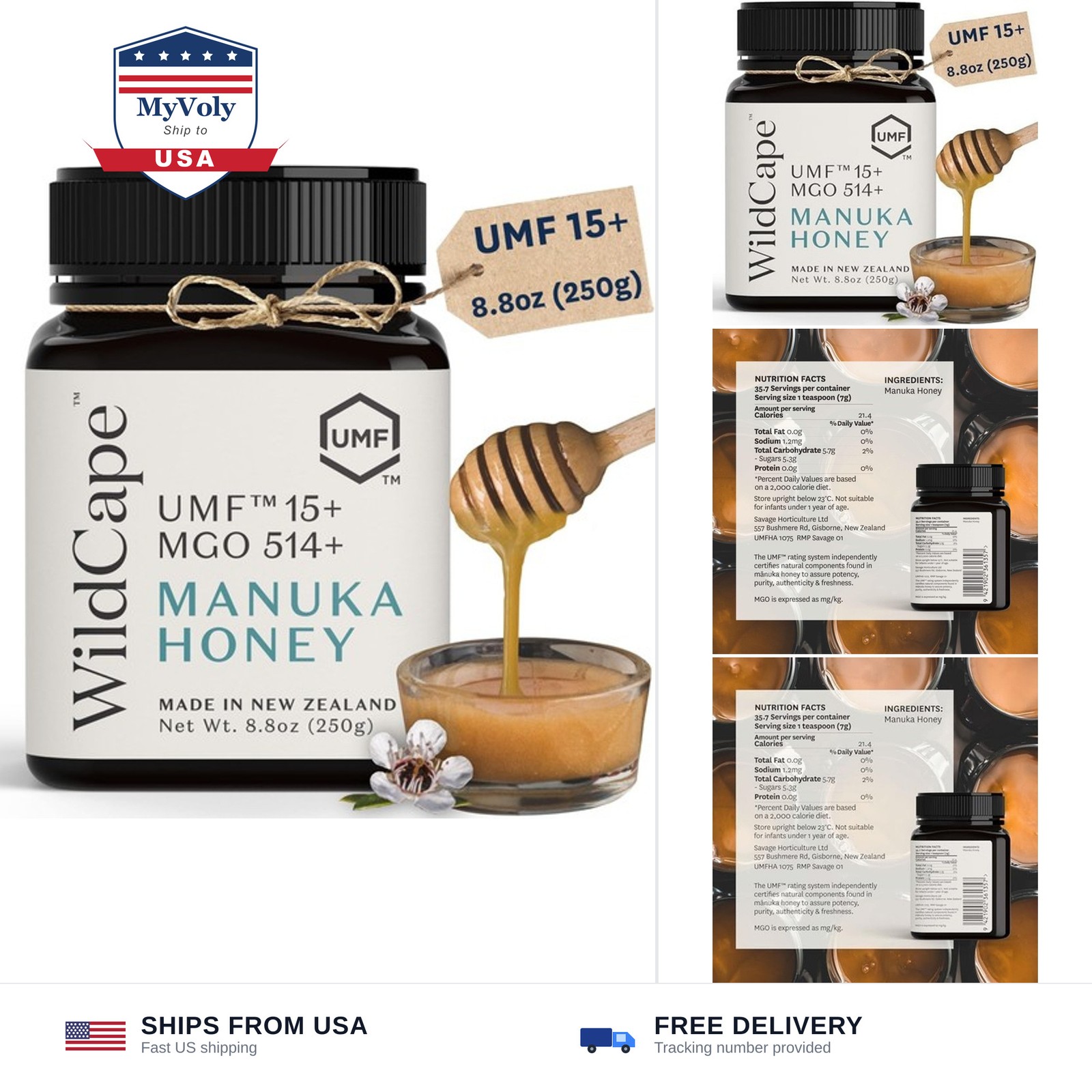 WildCape Manuka Honey Certified UMF 15+/MGO 514+ – 100% Pure, Raw, Unpasteuri…