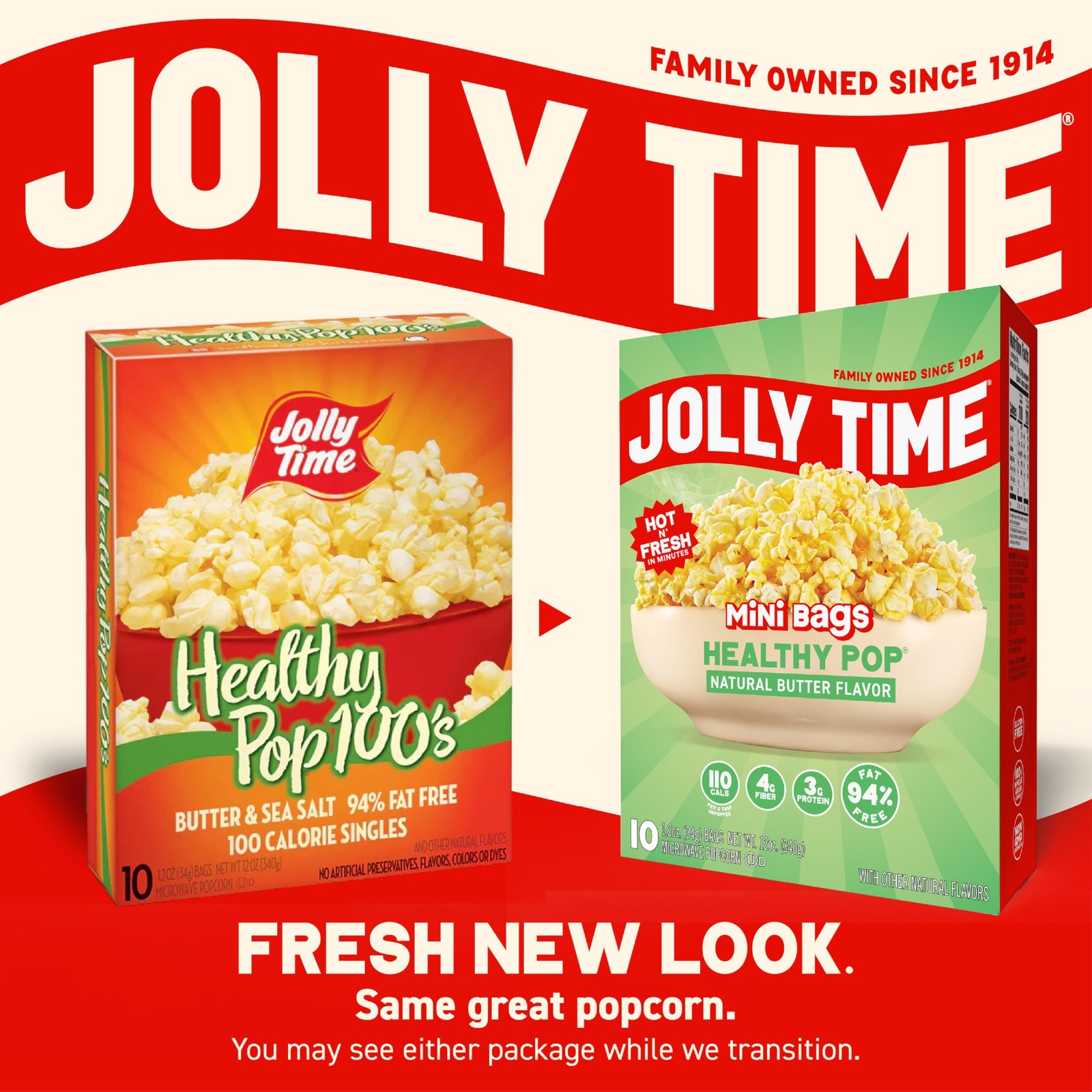 Jolly Time Healthy Pop Microwave Popcorn, 1.2oz 1.2 Ounce (Pack of 30)