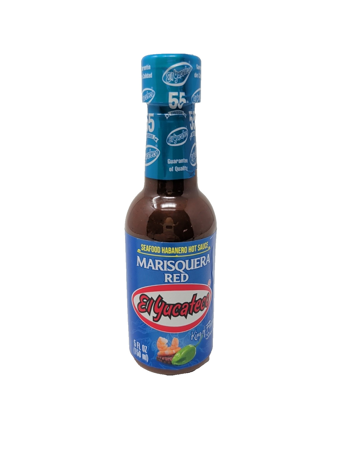 El Yucateco Marisquera Red Seafood Habanero Hot Sauce 5 Ounce Plastic Bottle