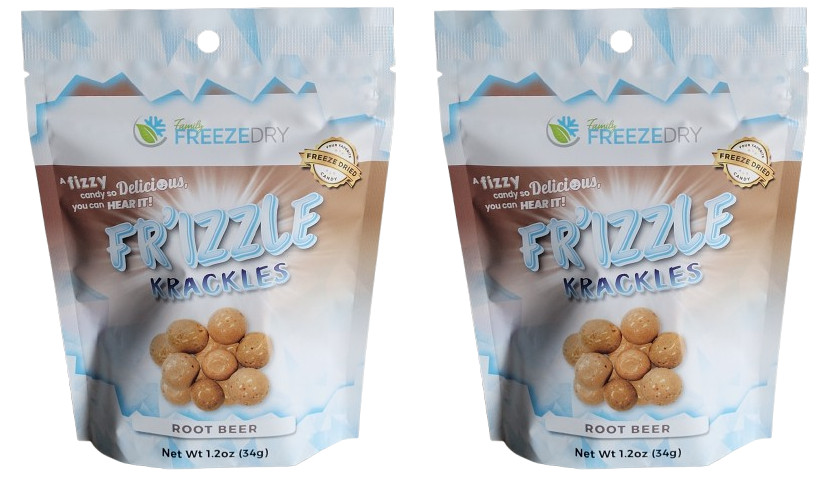 2 Pack Freeze Dried Candy Fr’izzle ROOT BEER Exotic Flavor Original 1.2 oz Bag