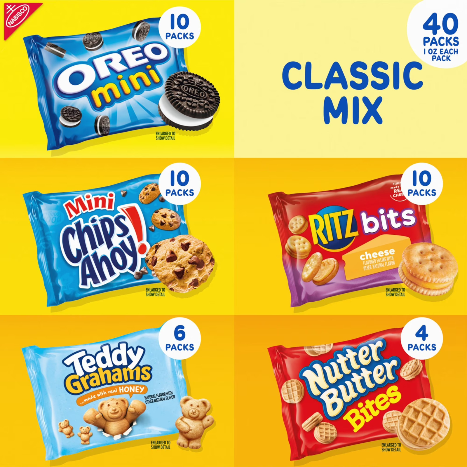 Nabisco Classic Mix Cookie & Cracker, Variety Pack, 40 pk.