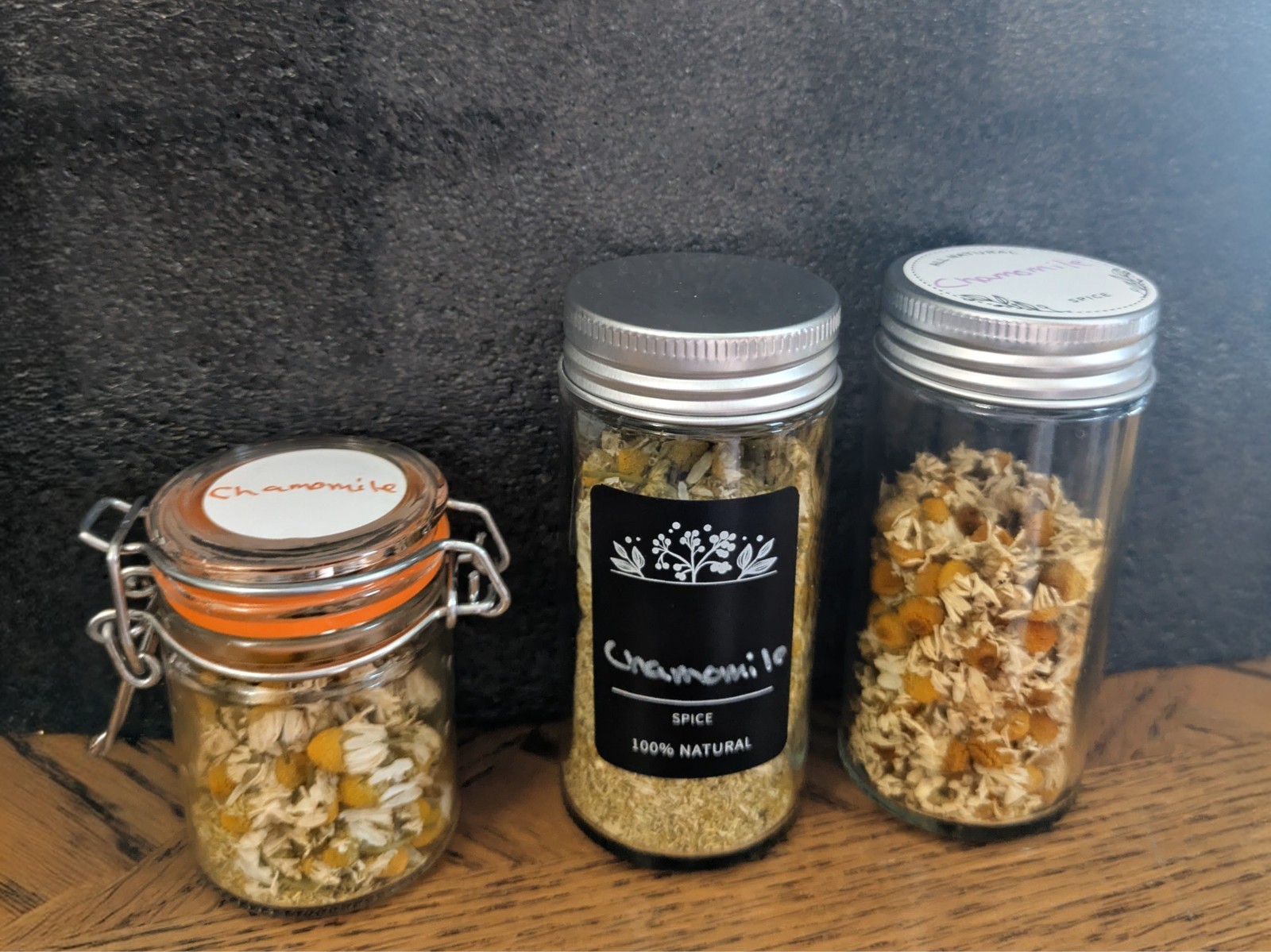 1.7 Ounce Freshly Dried Chamomile; 100% Natural and Organic