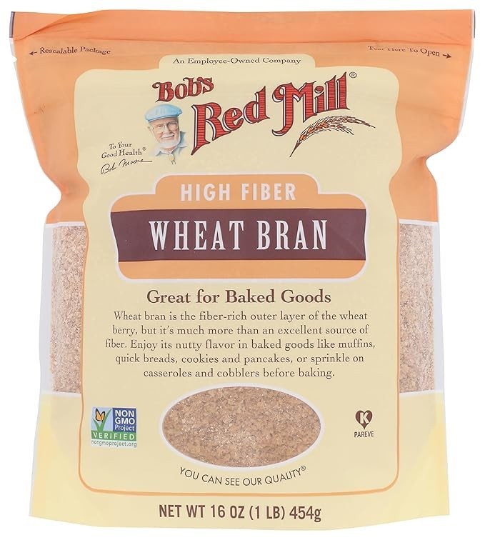 2 PACK BEST DEAL – Bob’s Red Mill Wheat Bran 16 oz (Total 32 oz) | EXP APR 2027