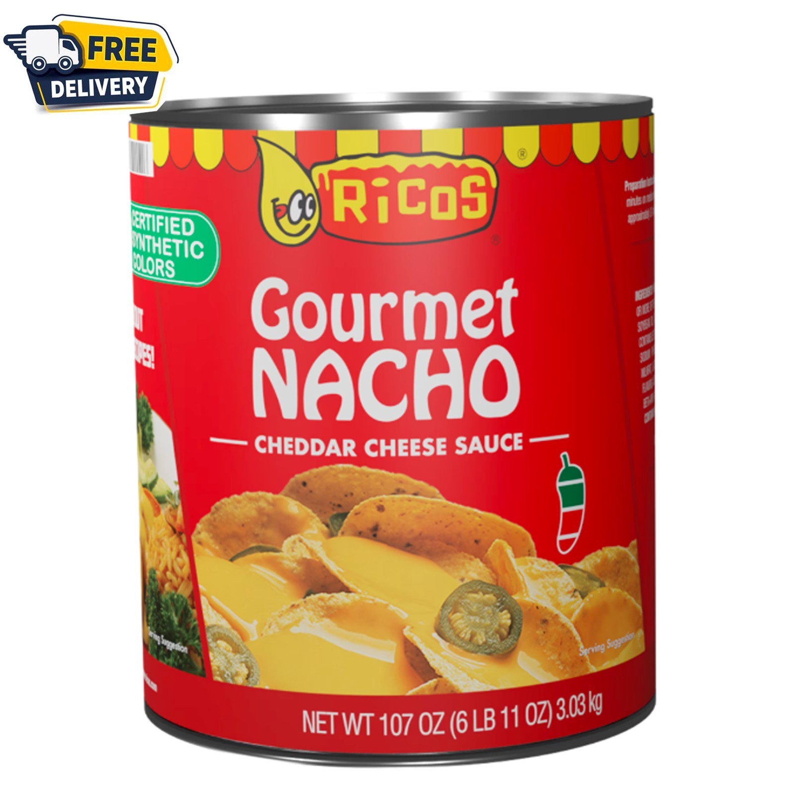 Ricos Gourmet Nacho Cheese Sauce 107 oz Ready-to-Serve Creamy Cheddar Dip