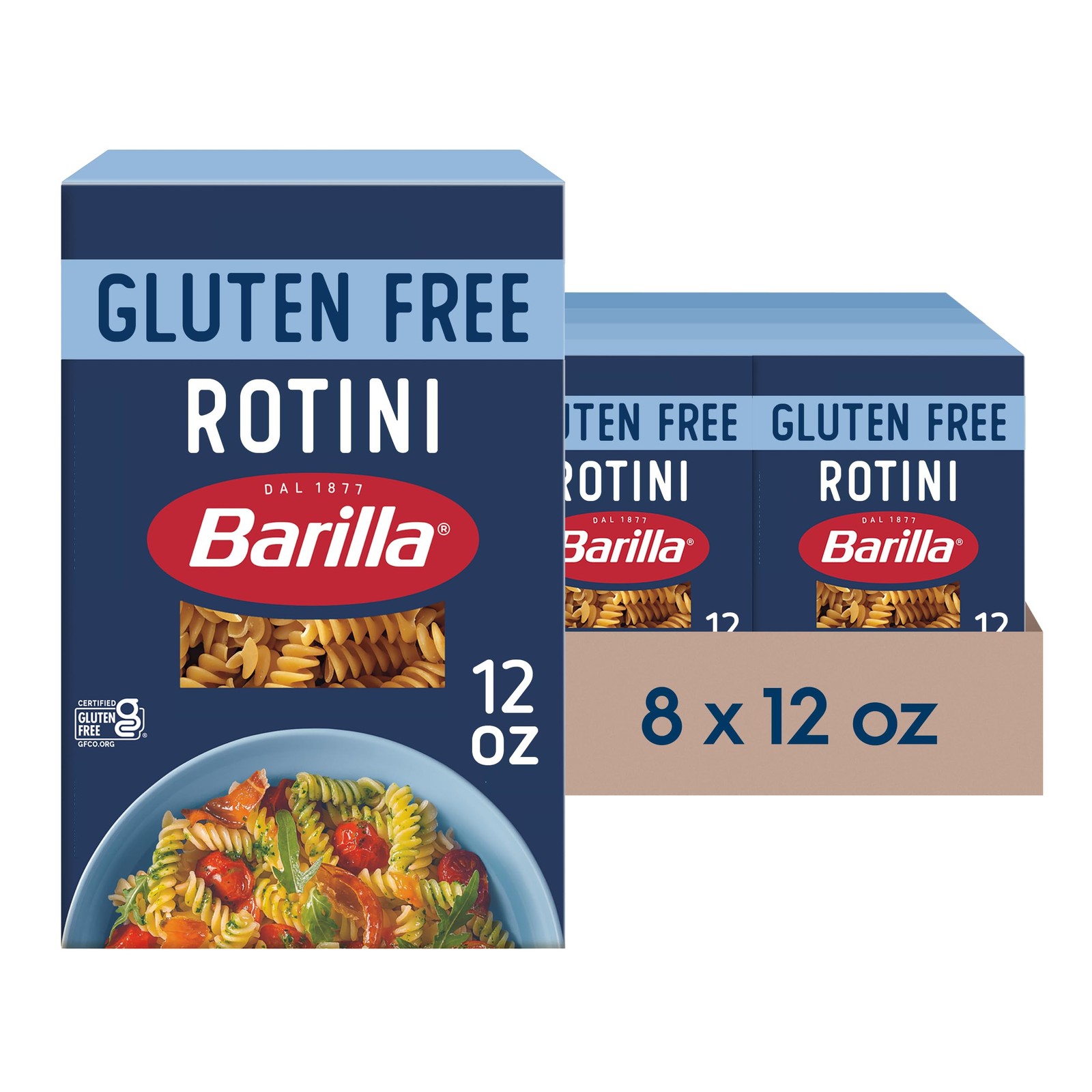 Barilla Gluten Free Rotini Pasta, 12 Ounce (Pack of 8) – Non-GMO Gluten Free