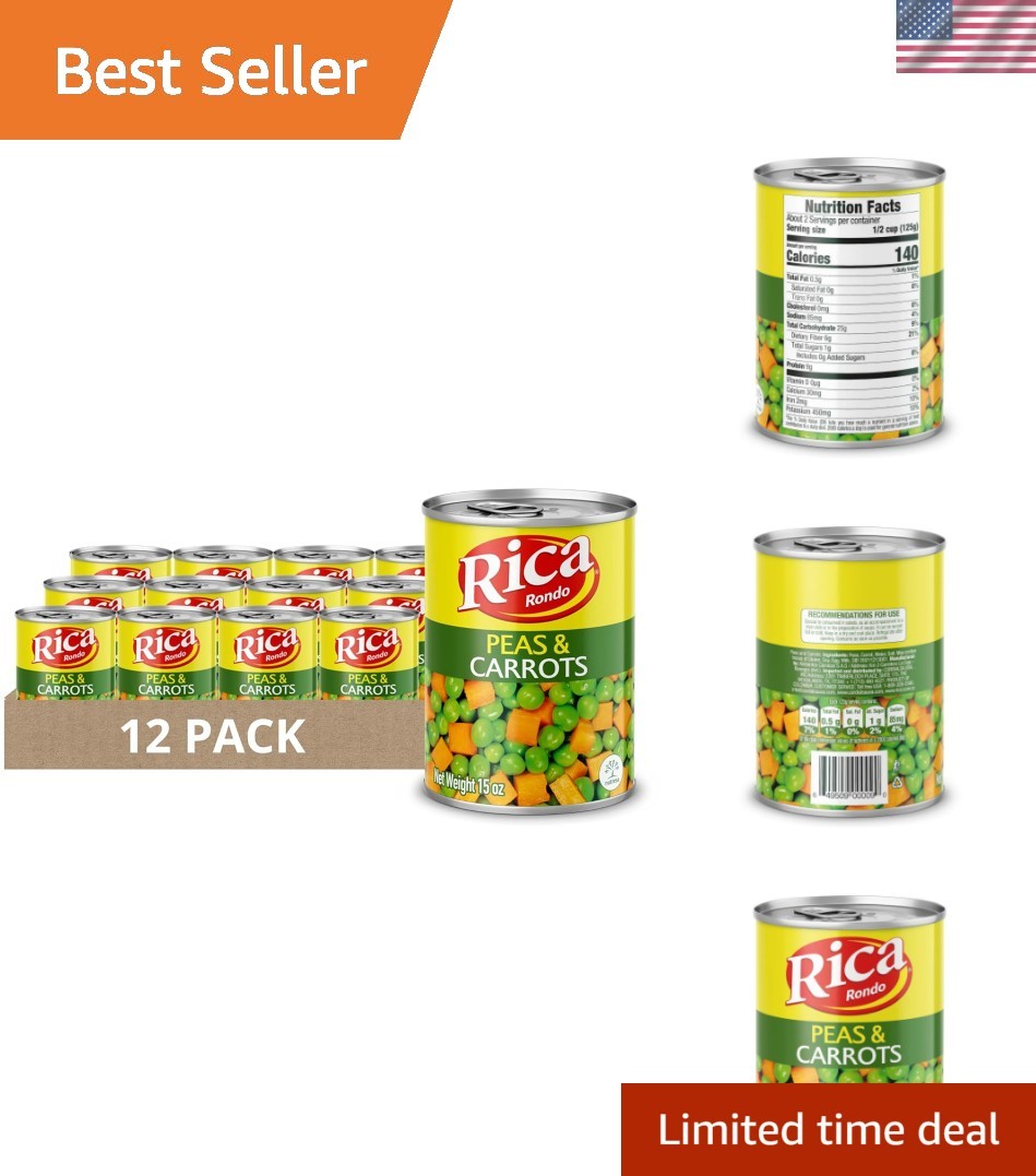 Quality Canned Peas and Carrots – 15 oz x 12 Pack – Quick Meal Helper