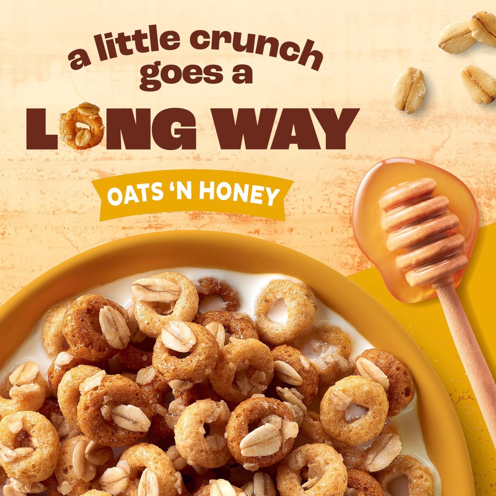 Cheerios Oat Crunch Oats ‘N Honey Breakfast Cereal, Made 24 Ounce (Pack of 1)