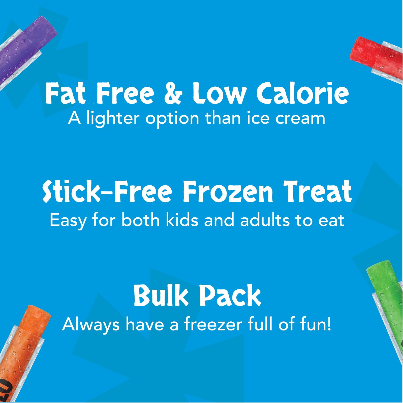 Otter Pops Classic Ice Pops 100 Count Fat Free Gluten Free Variety Pack