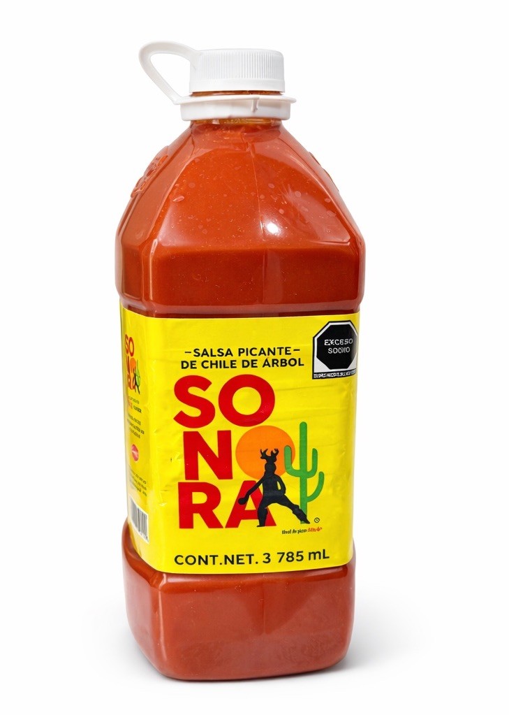 SALSA PICANTE SONORA CHILE DE ARBOL HOT SAUCE SALSA MEXICANA (3 Liter JUMBO)
