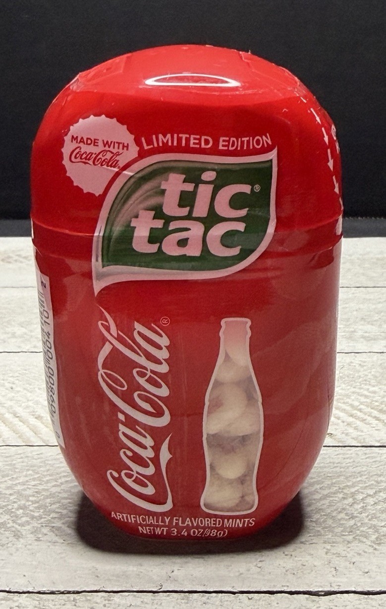 2021 Tic Tac Limited Edition Coca Cola Pop Candy Mint 3.4oz New Sealed