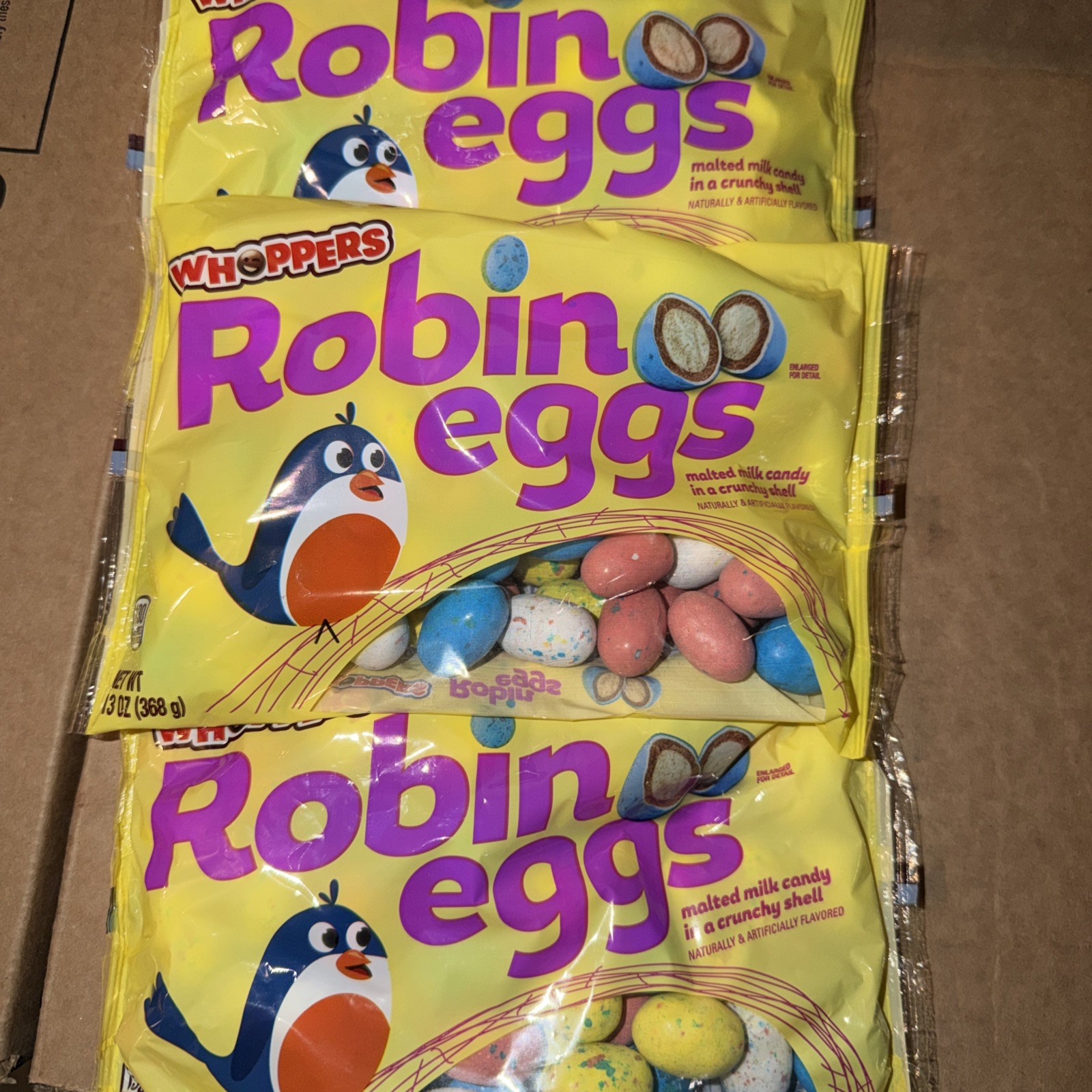 Whoppers Robin Eggs Malted Milk Chocolate Candy 3 Bags 13 oz