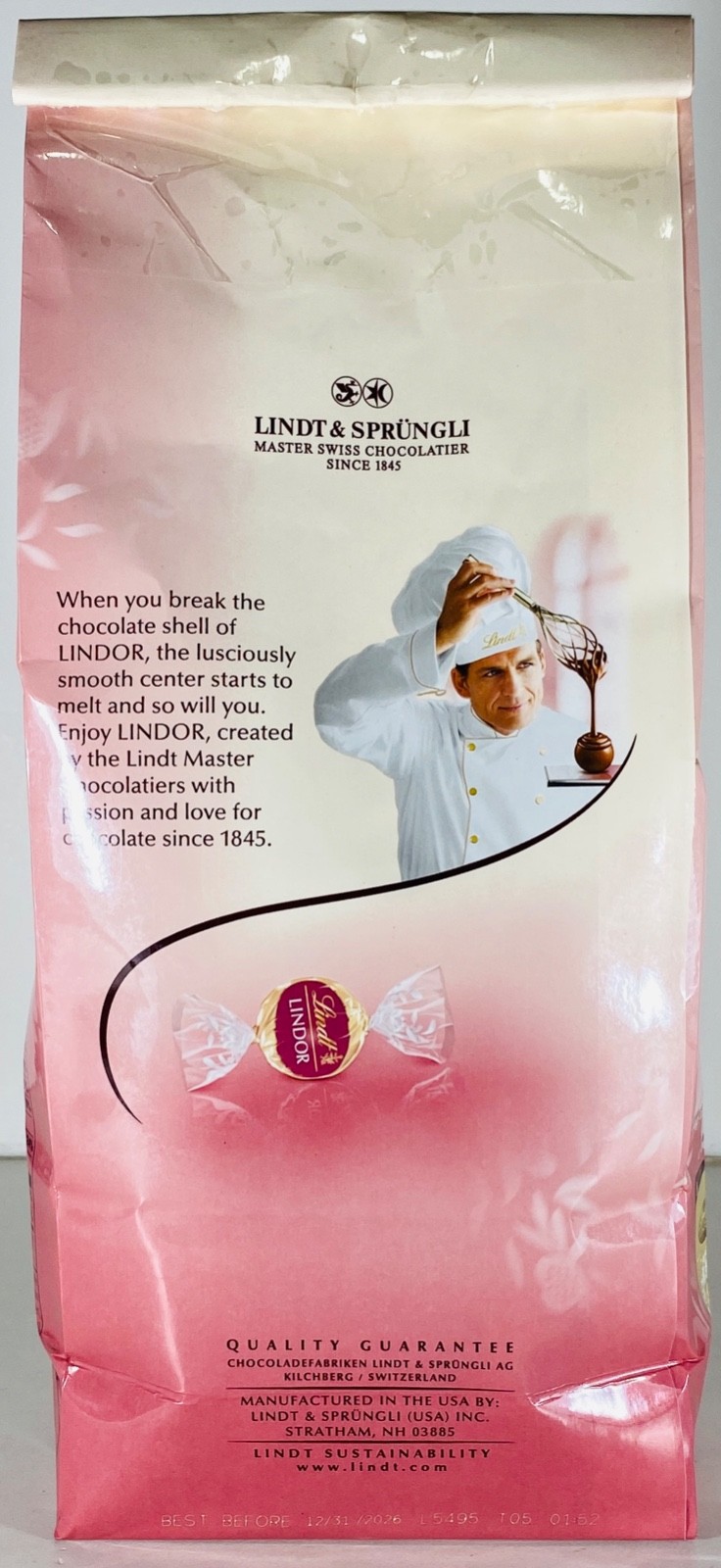 Lindt Lindor RASPBERRY CHEESECAKE White Chocolate Truffles 21.2 oz DEC 2026