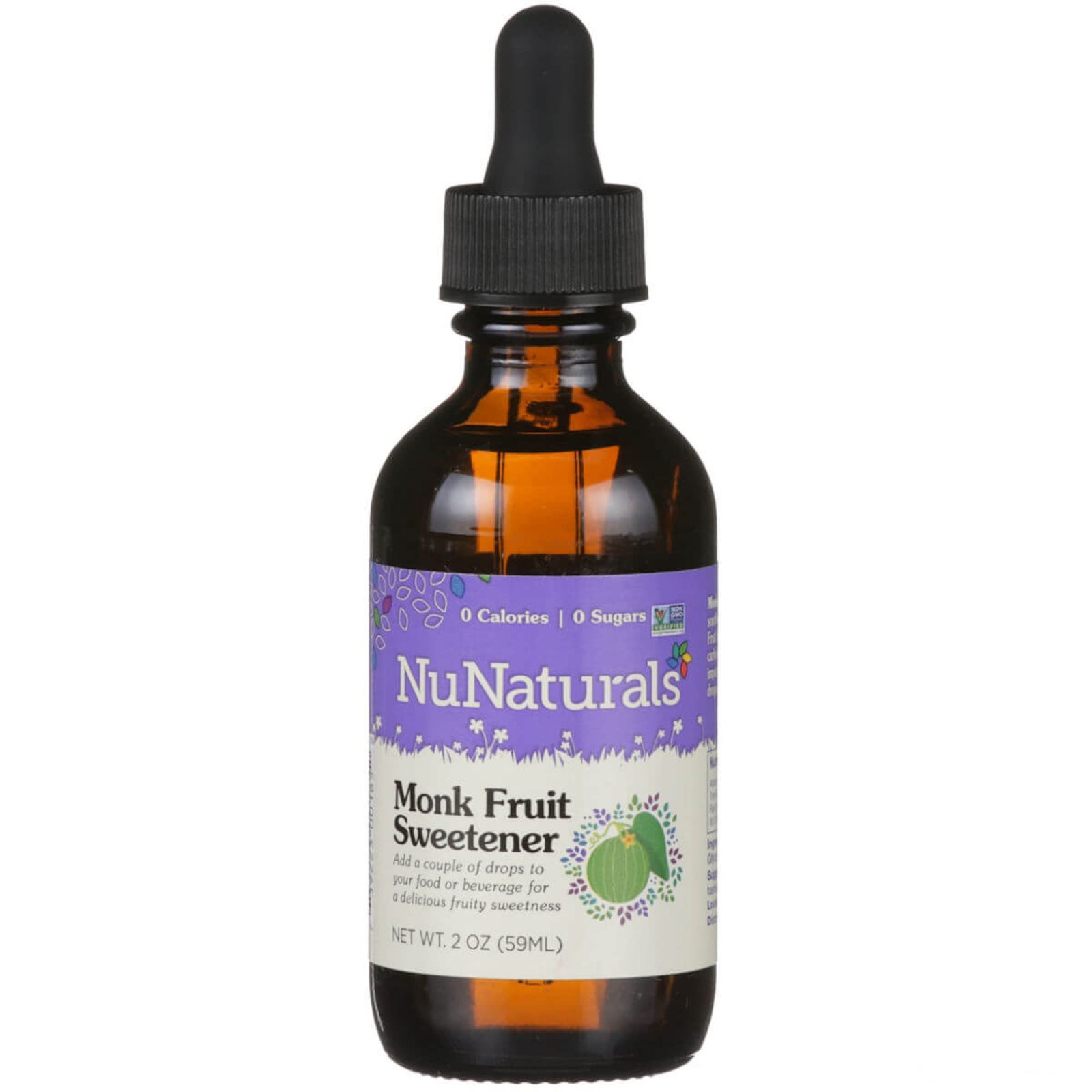 NuNaturals All-Natural Monk Fruit Liquid 1 Count (Pack of 1), Clear
