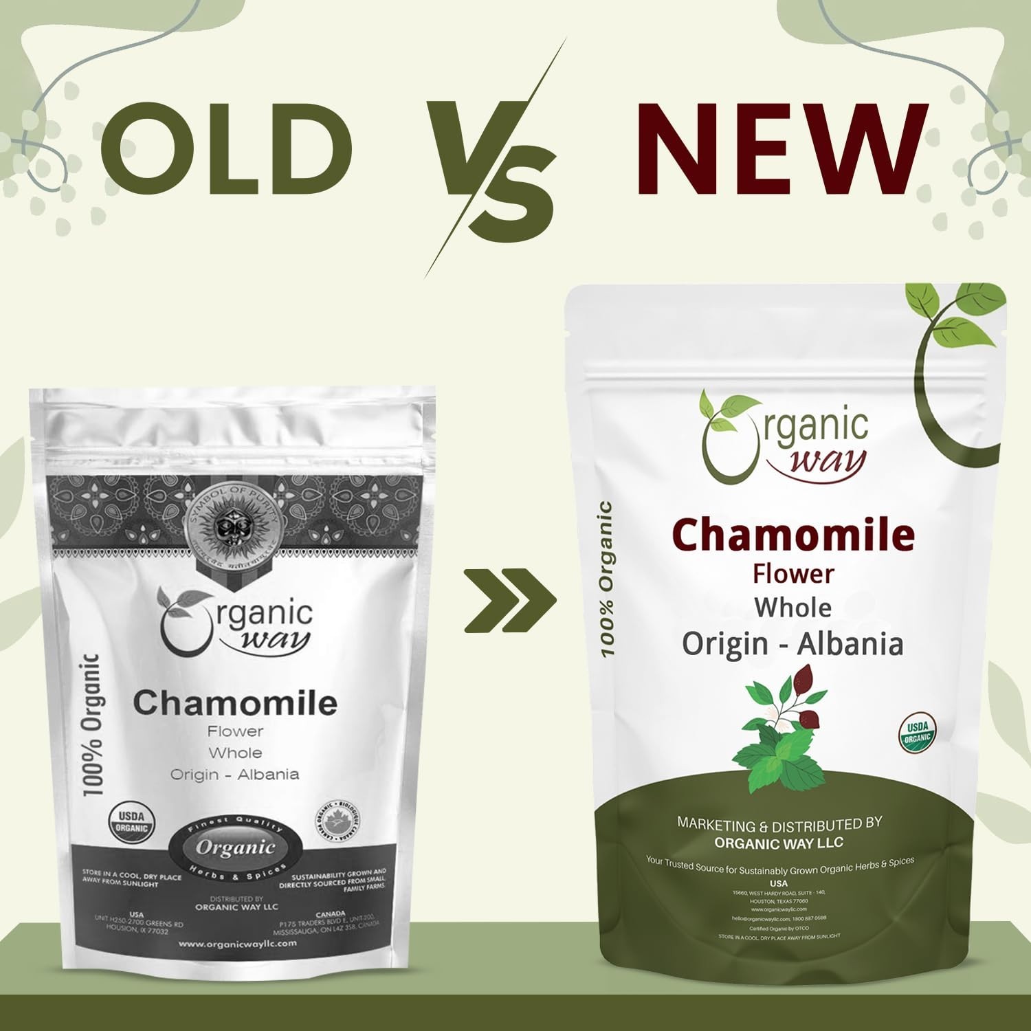 Organic Way Chamomile Flower Whole – Organic, Kosher & USDA Certified