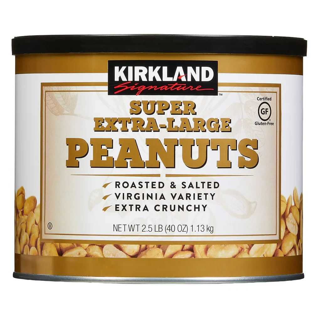 Kirkland Signature Extra-Large Peanuts Virginia Roasted Salted USA, 2.5 pounds