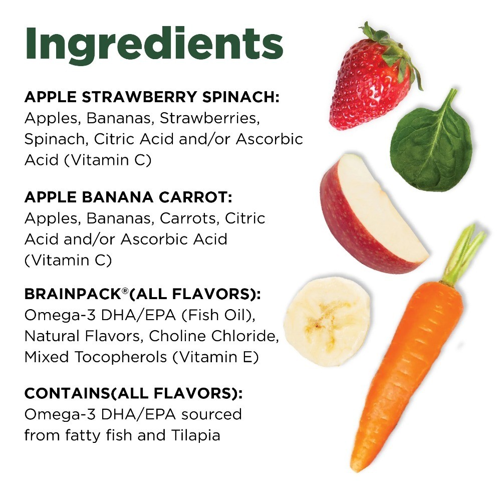 Brain Squeezers 10ct Fruit & Veggies Variety Pack sauce