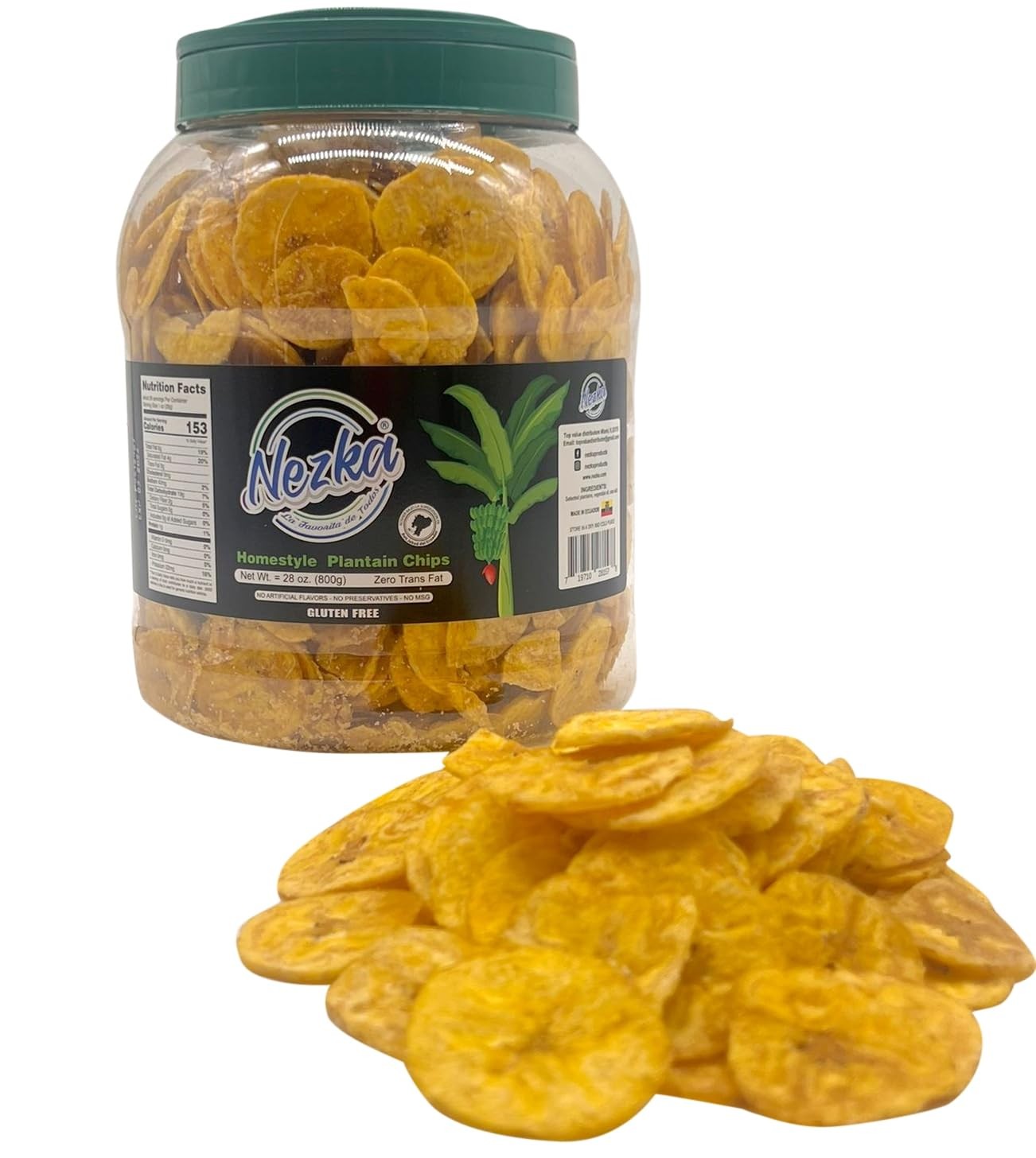Lightly Salted Plantain Chips Delicious Crunchy Snack Side Dish Gluten Free 28oz