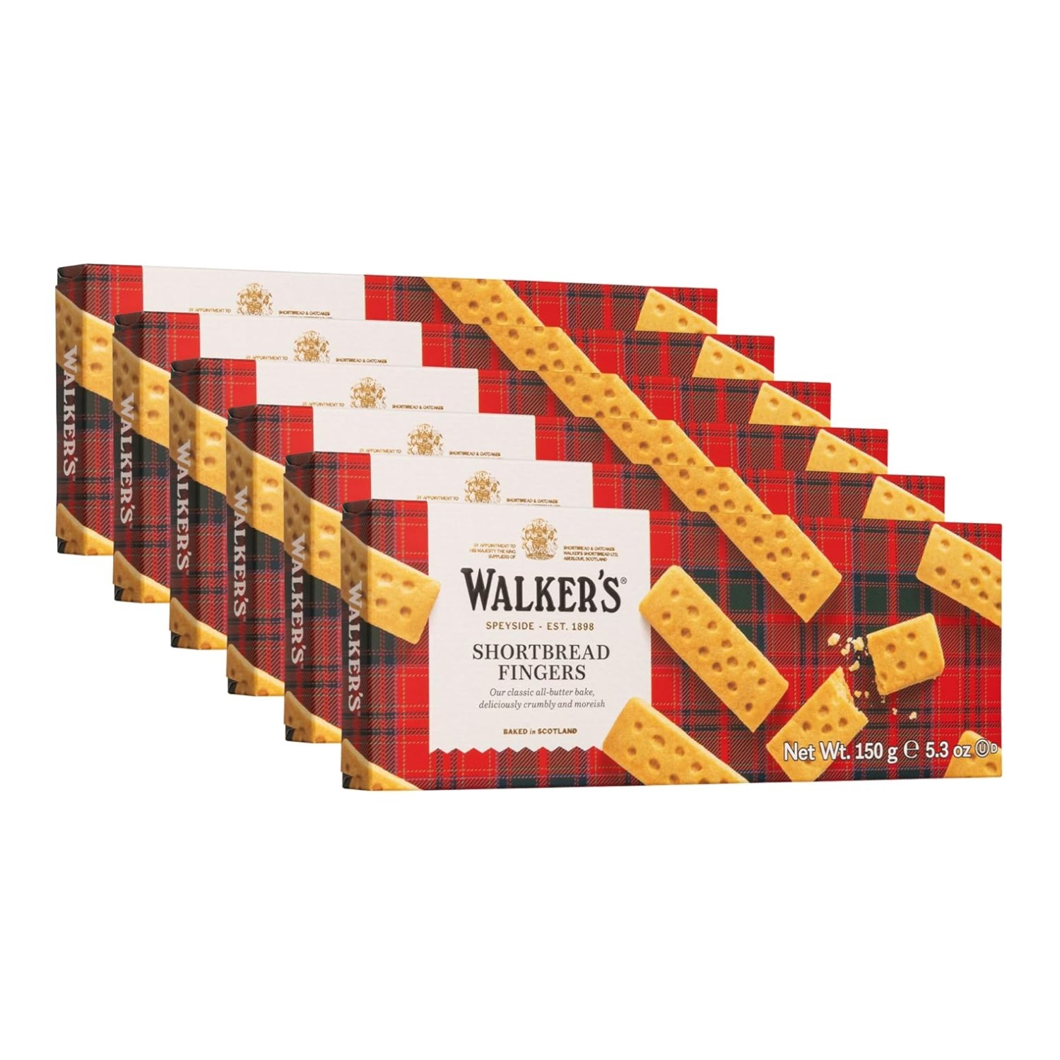 Walker’s Shortbread Fingers, 5.3 Oz, Pack of 6