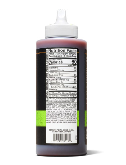 Kinder’s Gold Label Bourbon Apple BBQ Sauce, 15.5 oz Squeeze Bottle