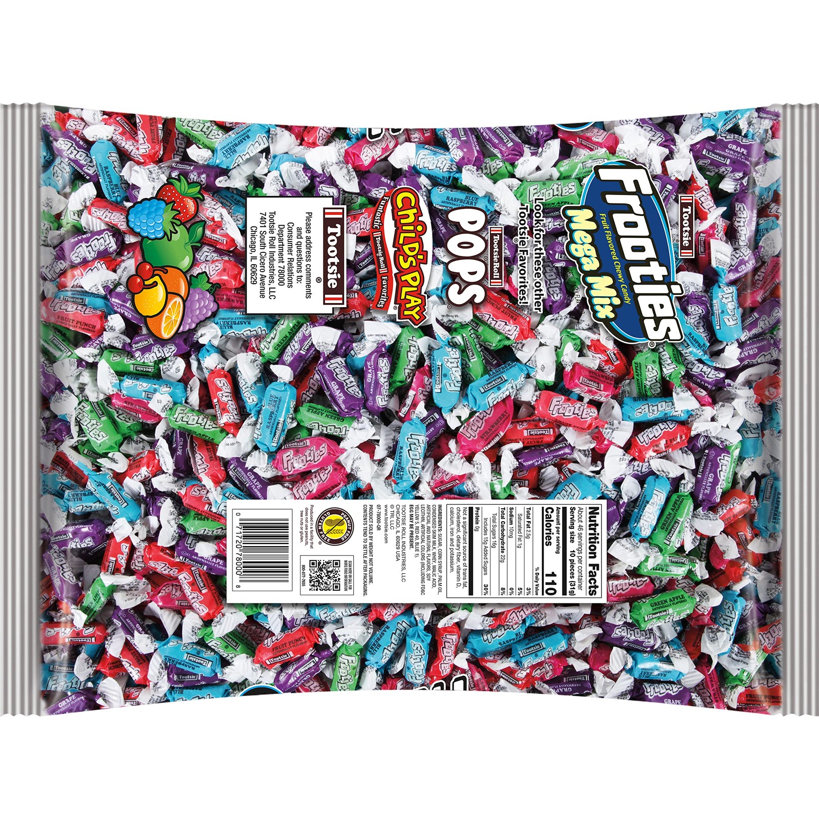 Frooties Mega Mix 450 Pieces Assorted Fruit Flavor Chewy Candy 50.06 oz