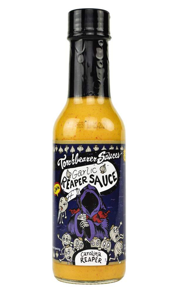 Torchbearer Sauces Garlic Reaper Sauce, 5 ounces – Carolina Reaper Peppers – All