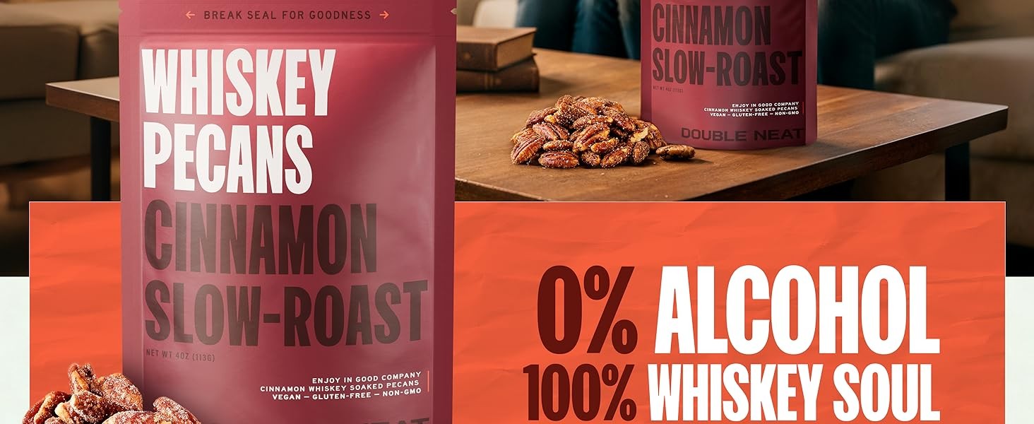 Cinnamon Whiskey Pecans – Healthy Fathers Day Snacks – Bourbon Snacks for Men –