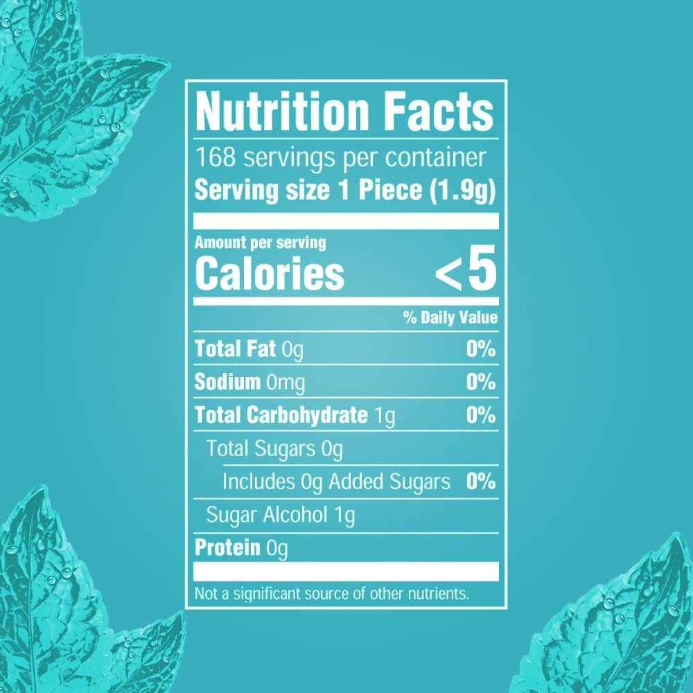 Wintermint Sugar Free Individually Wrapped Chewing Gum Mint Bulk Box, 336 Tot…