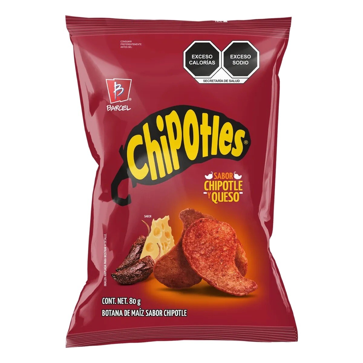 Mexican Chips Chipotle Queso BARCEL 5 BAGS(80G EACH)