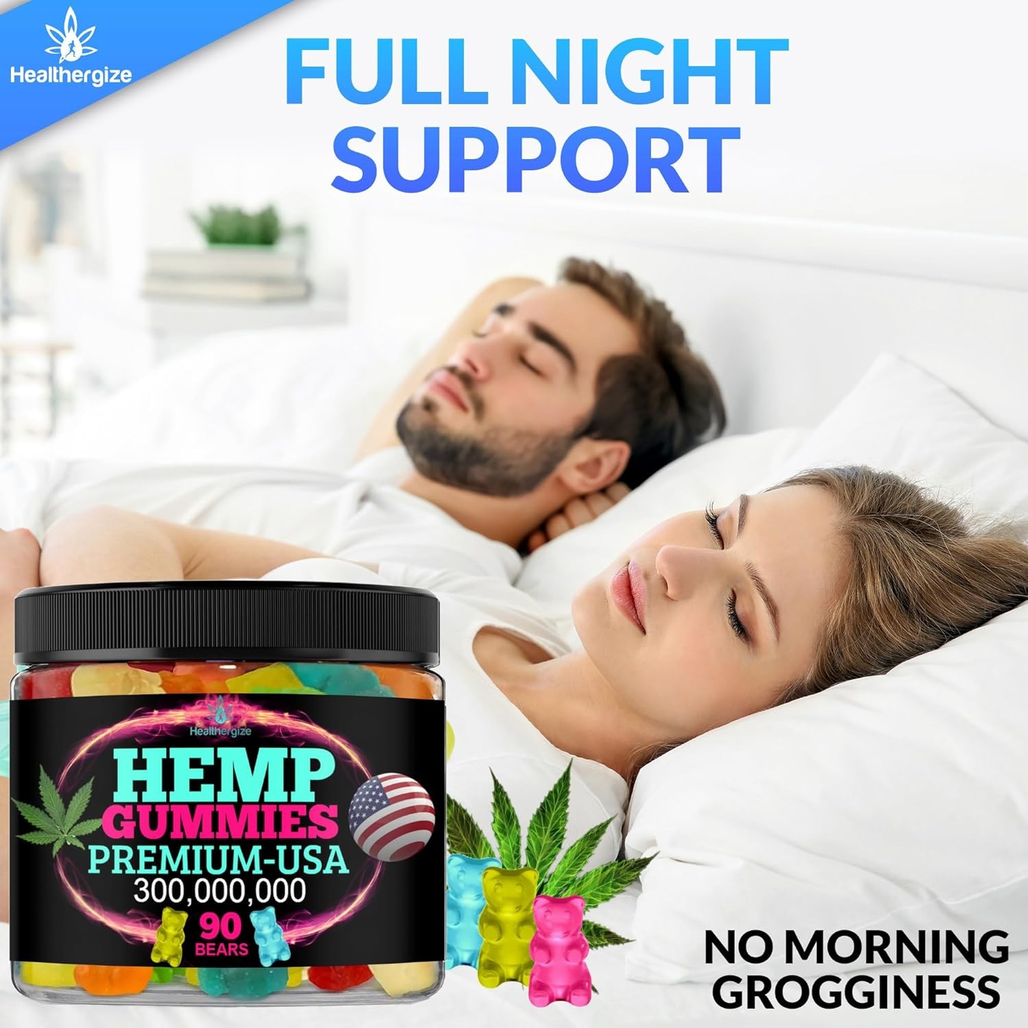 Hemp Gummies for Relaxation and Rest-Natural Hemp Oil Gummies, Fresh Fruity Flav