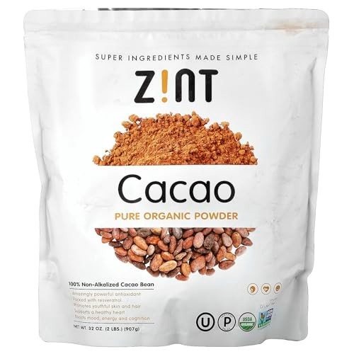 Organic Cacao Powder 32 oz Unsweetened Vegan Gluten Free Non GMO Antioxidant