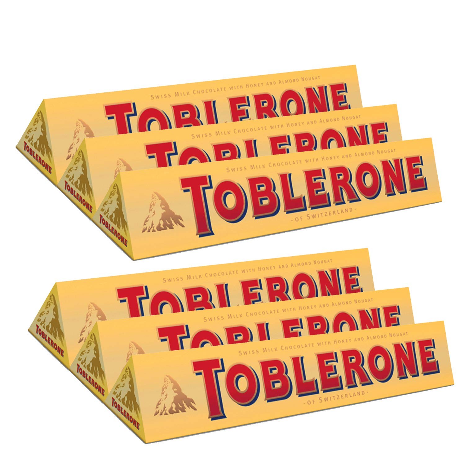TOBLERONE SWISS MILK CHOCOLATE WITH HONEY AND 210mm x 70mm, golden brown