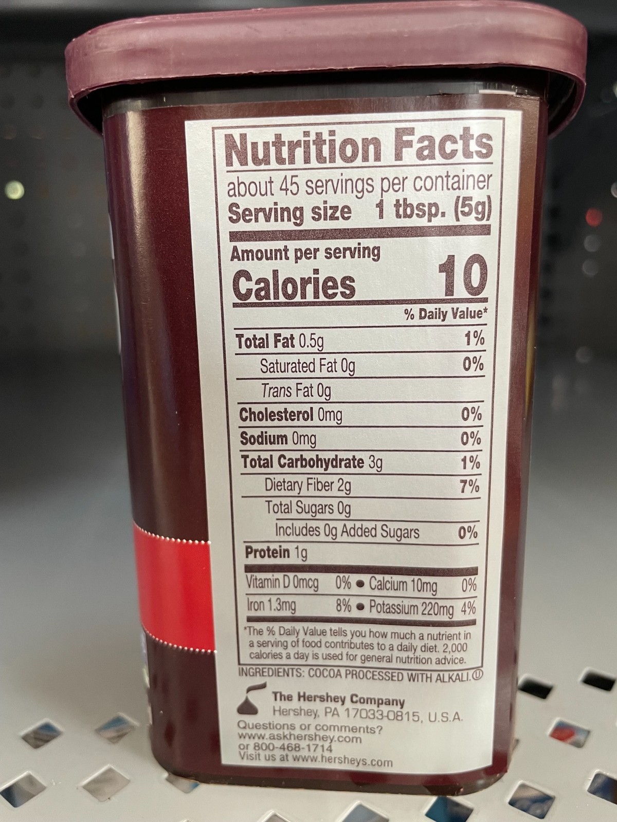 5 Pack Hershey’s Special Dark Dutched Cocoa Powder 8 oz 100% Cacao Gluten Free
