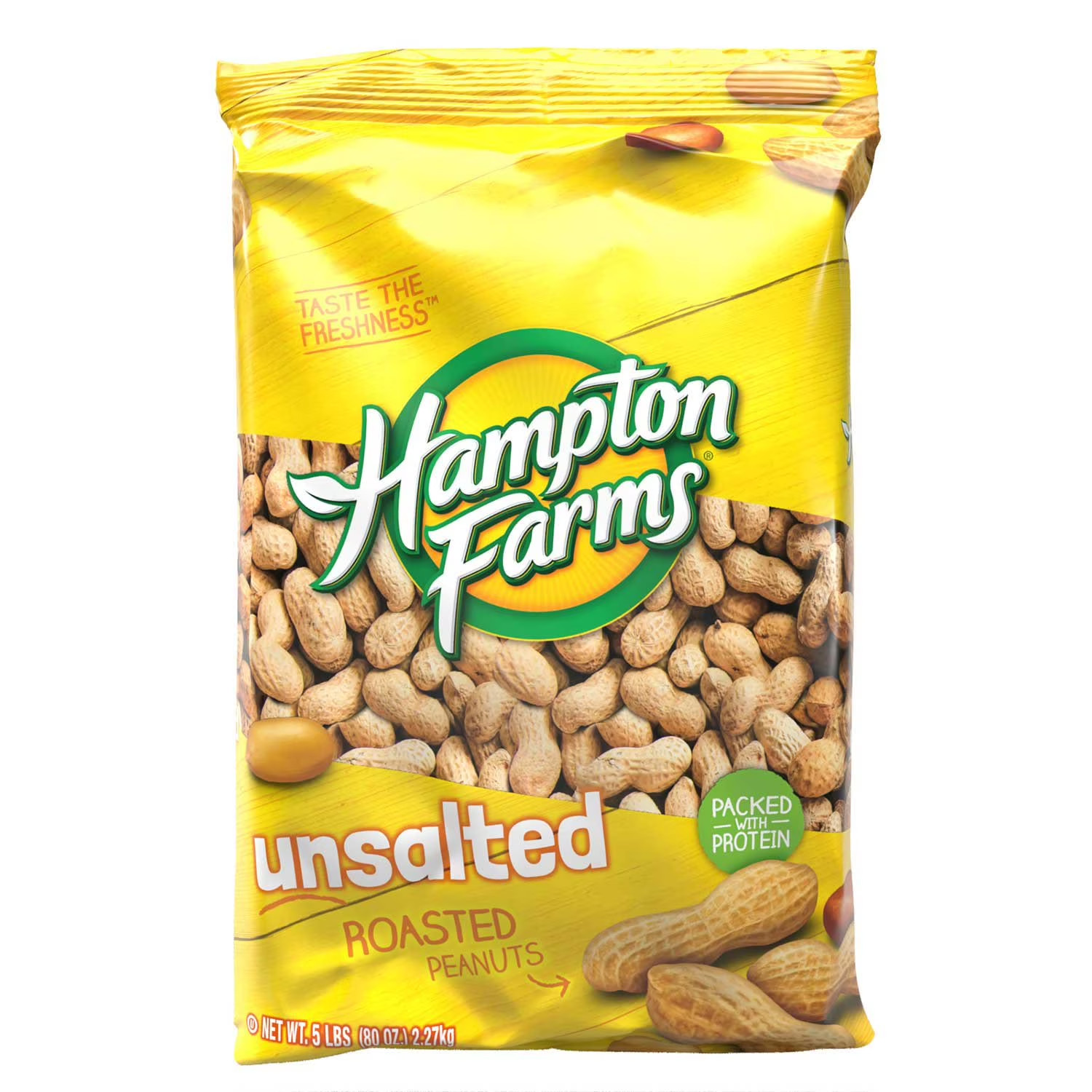 2 PACK Hampton Farms Unsalted In-Shell Peanuts 10 lbs. TOTAL