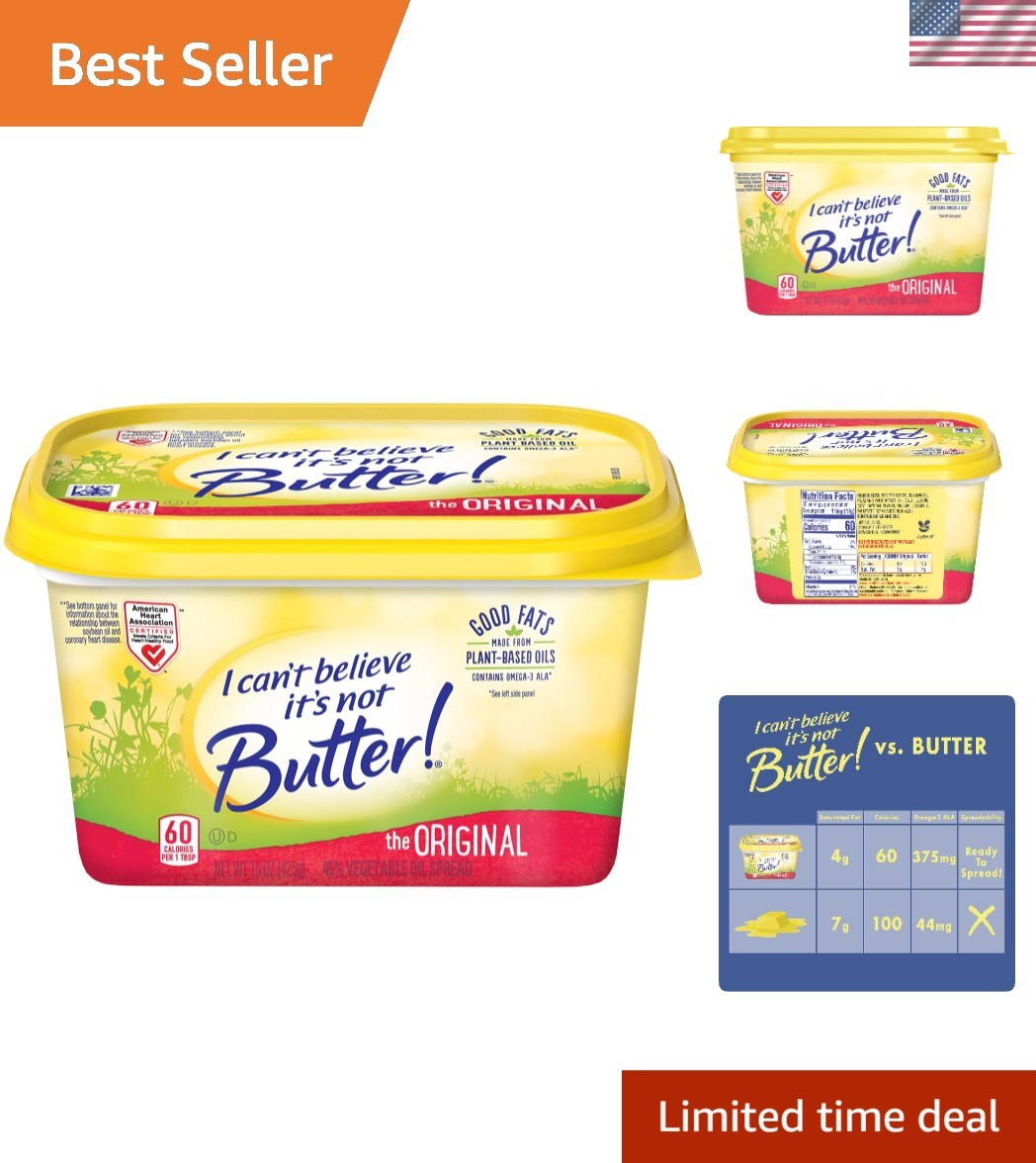 15 oz Buttery Spread: Low Calorie, 70% Less Saturated Fat & Gluten Free