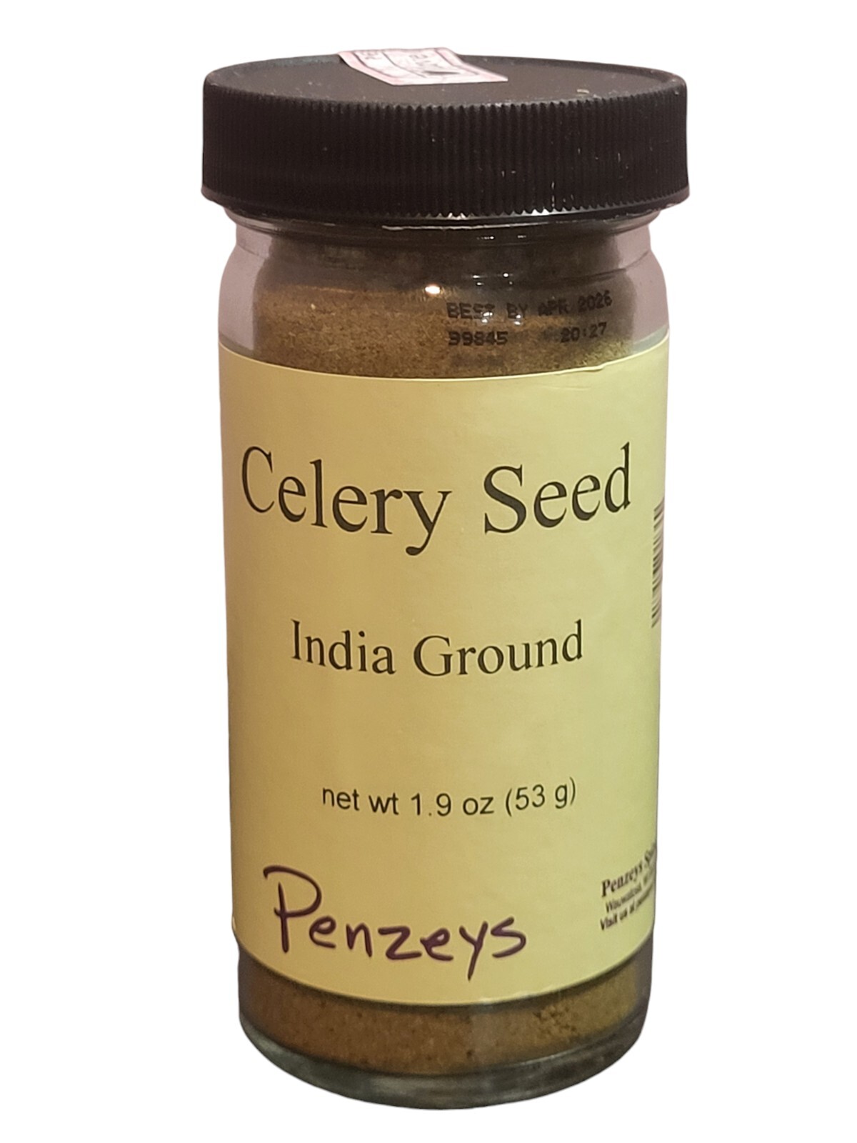 Celery Seed India Ground by Penzeys Spices 1.9 oz 1/2 Cup Jar Exp 4/2026
