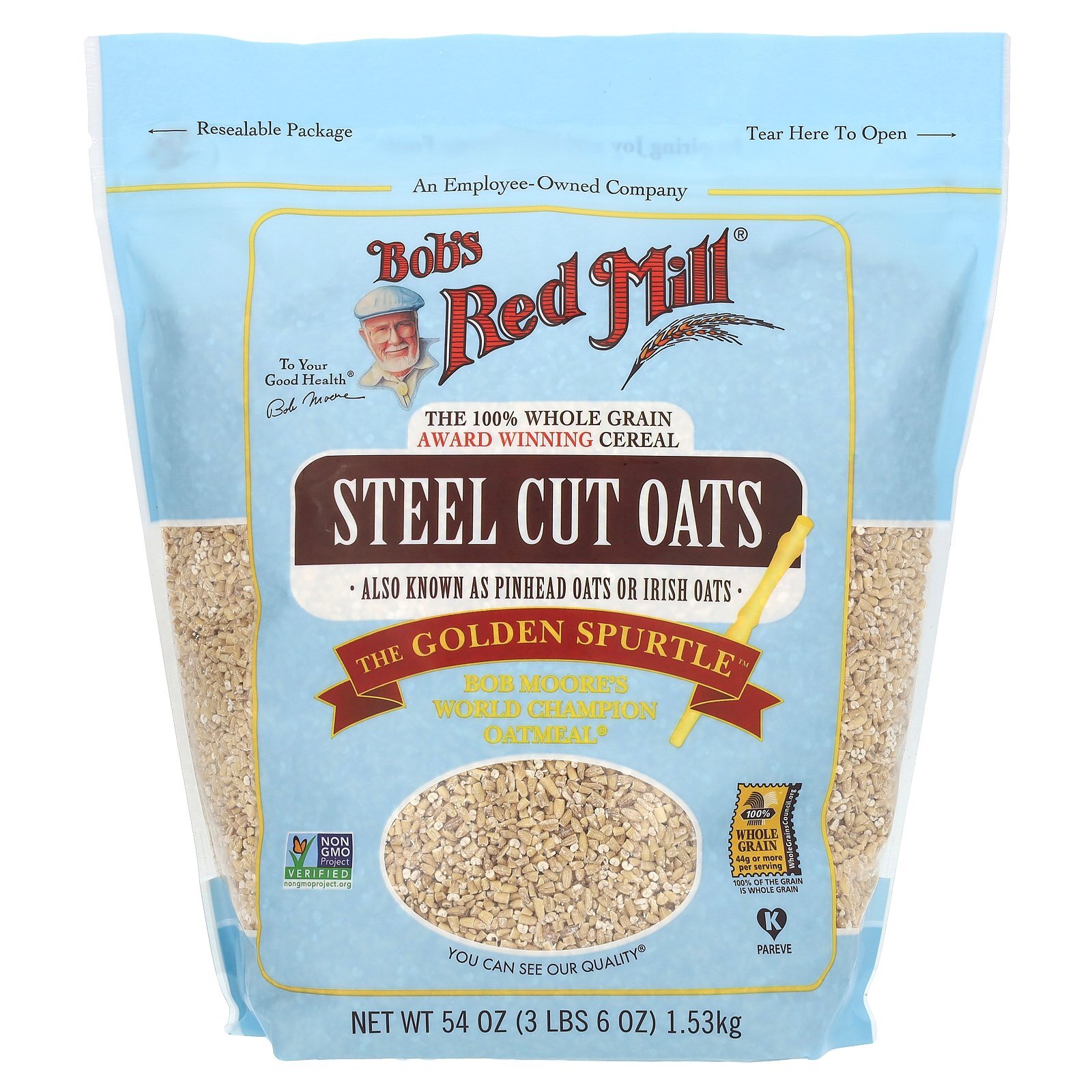 Steel Cut Oats, Whole Grain, 54 oz (1.53 kg)