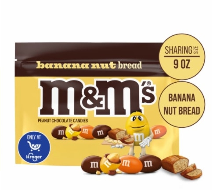 2x Bags M&M’s Banana Nut 9oz Sharing Size Bags – Limited Edition