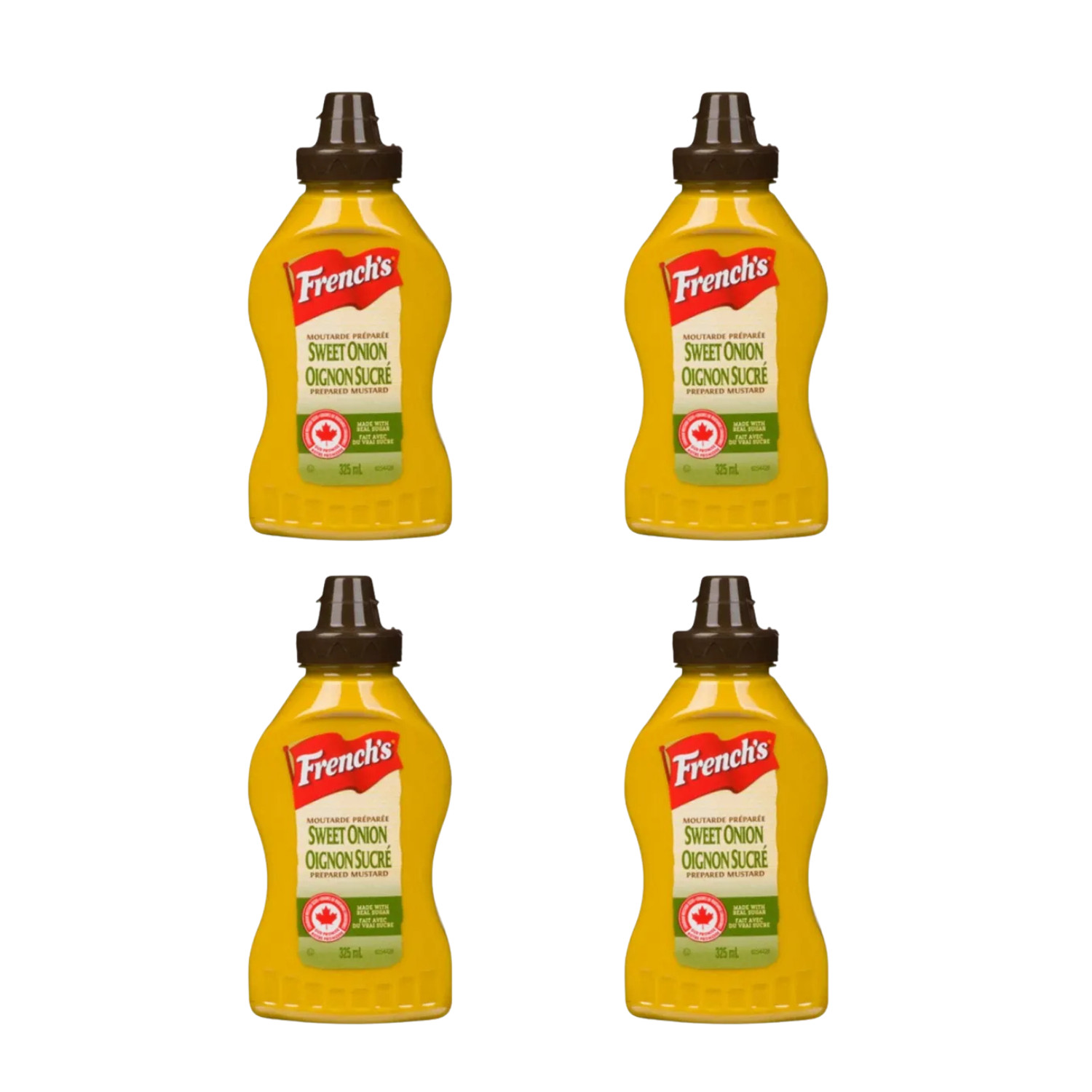 French s Sweet Onion Mustard 325ml Prepared Condiment Squeeze Bottle (4 Packs)