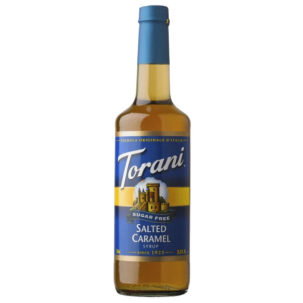Torani Sugar Free Salted Caramel Syrup (750 mL), G-Caramel, Salted-sf