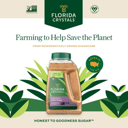 Florida Crystals Turbinado Cane Sugar, 44 oz Jug, (PACK OF 2)….