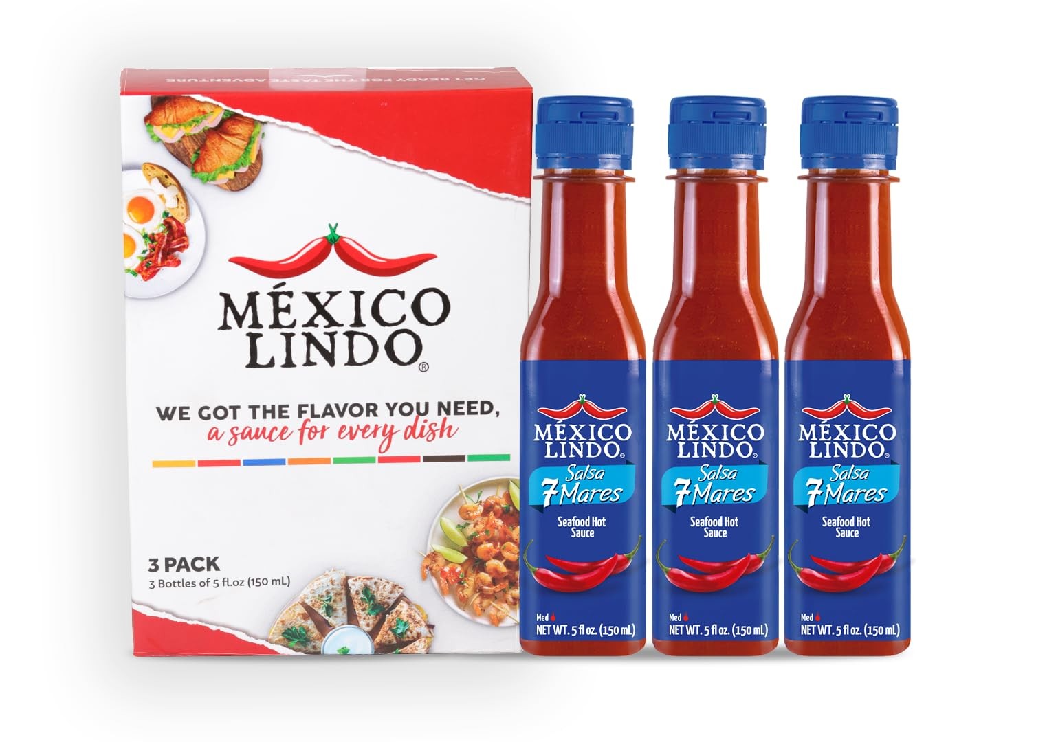 Mexico Lindo 7 Mares Hot Sauce | Perfect for Fish & Seafood | 10,800 Scoville…