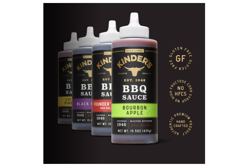 Kinder’s Gold Label Bourbon Apple BBQ Sauce, 15.5 oz Squeeze Bottle