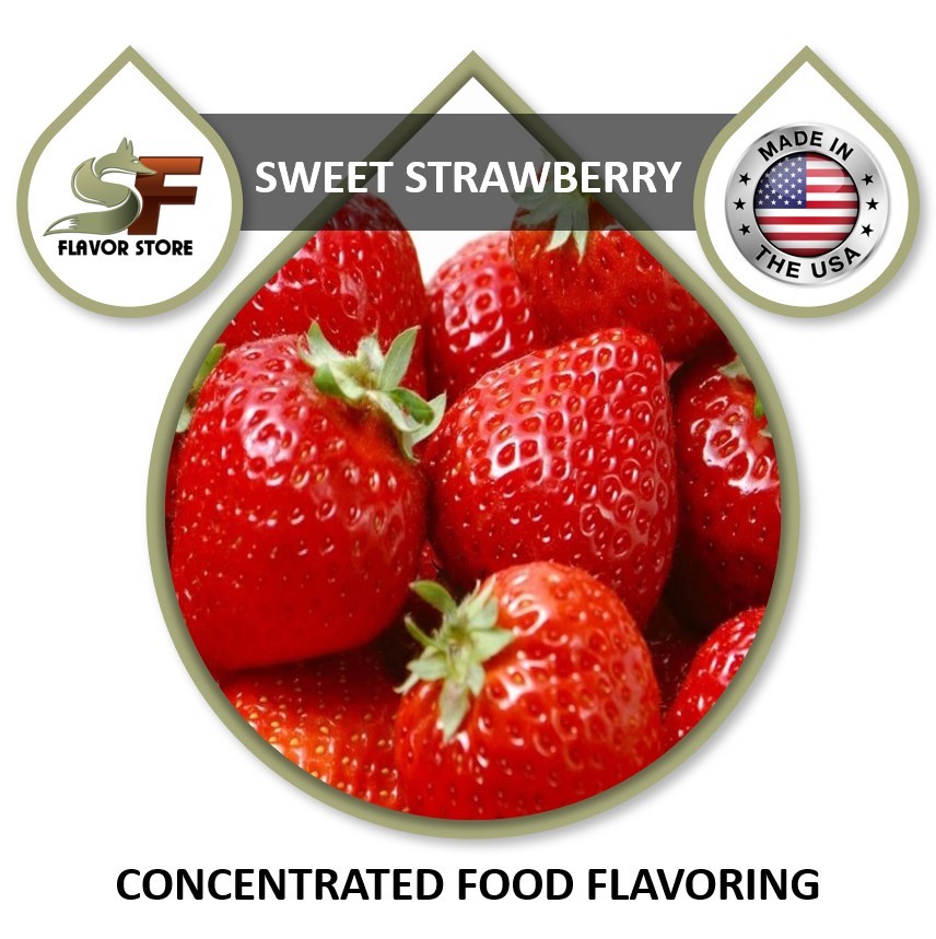 Sweet Strawberry Food Flavor Drops Flavoring Concentrate – 1oz – SageFox – FL107